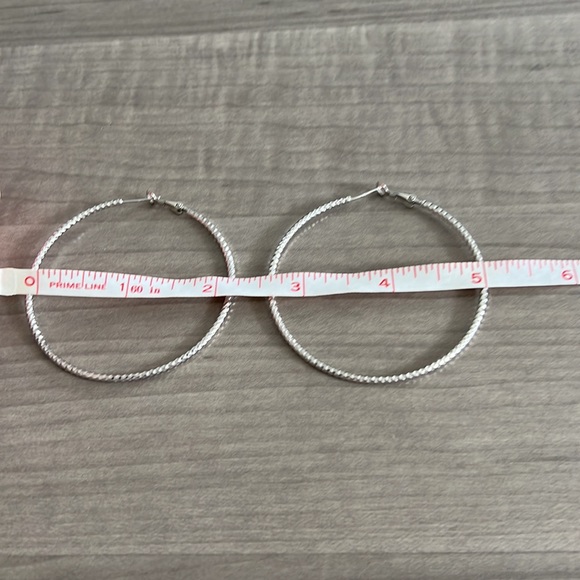 Silver Hoops - Picture 4 of 5